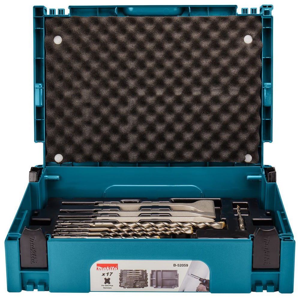Makita Juego de Brocas/Cinceles para Hormigón 17 Piezas Sds+ B-52059 nuevo — Nuevo
