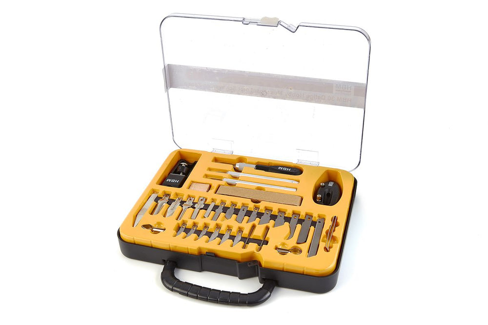 Conjunto de cuchillos de hobby HBM de 36 piezas con cepillos y sierras nuevo — Nuevo