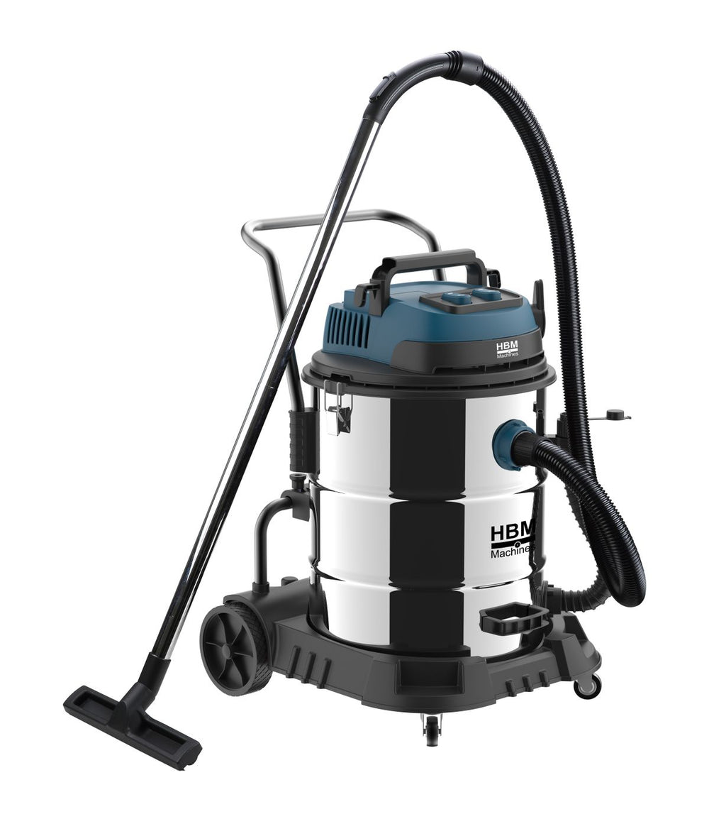 Aspiradora de construcción HBM húmedo/seco 2x1200W 60L nuevo — Nuevo