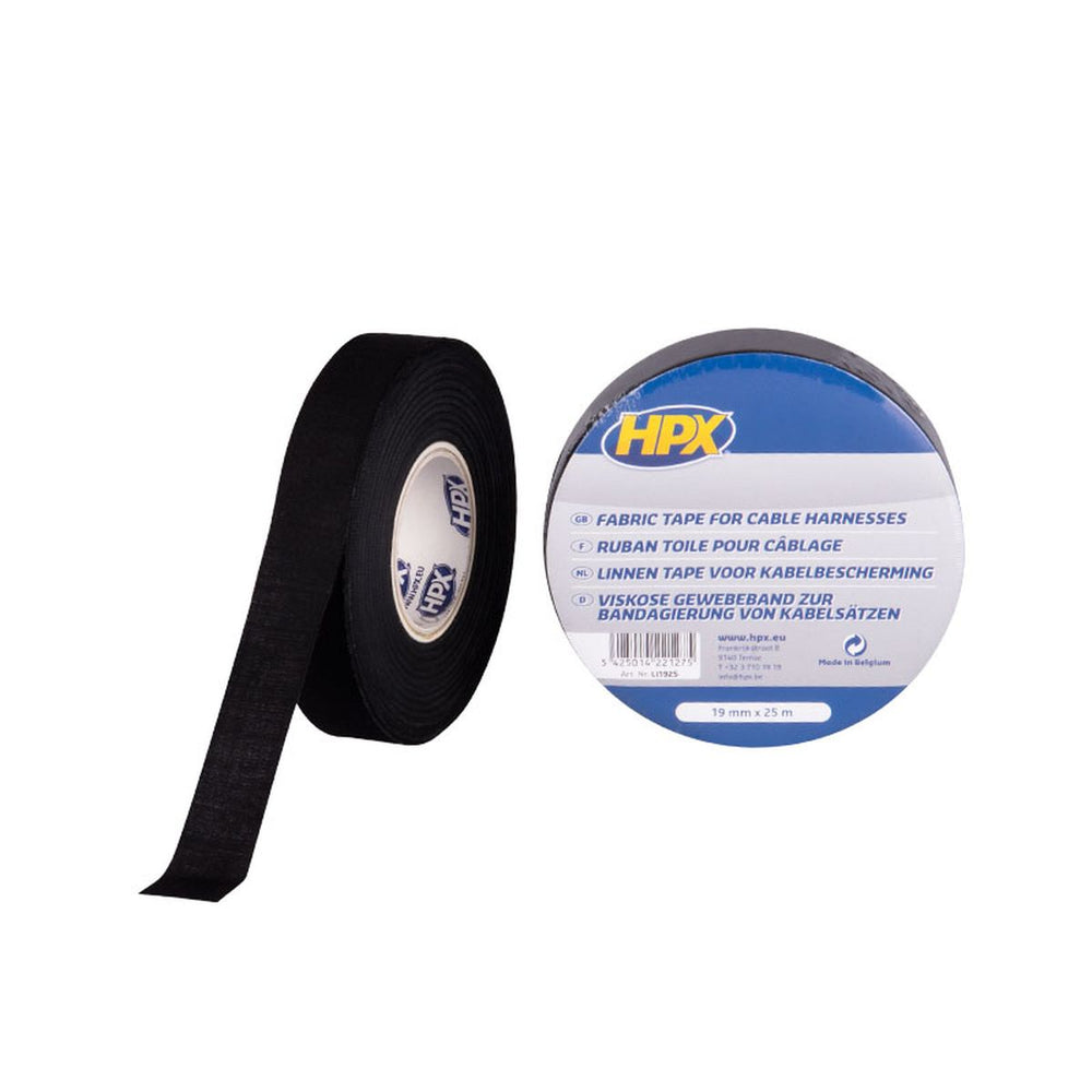 Cinta de lino Hpx para protección de cables - negra 19mm x 25m nuevo — Nuevo