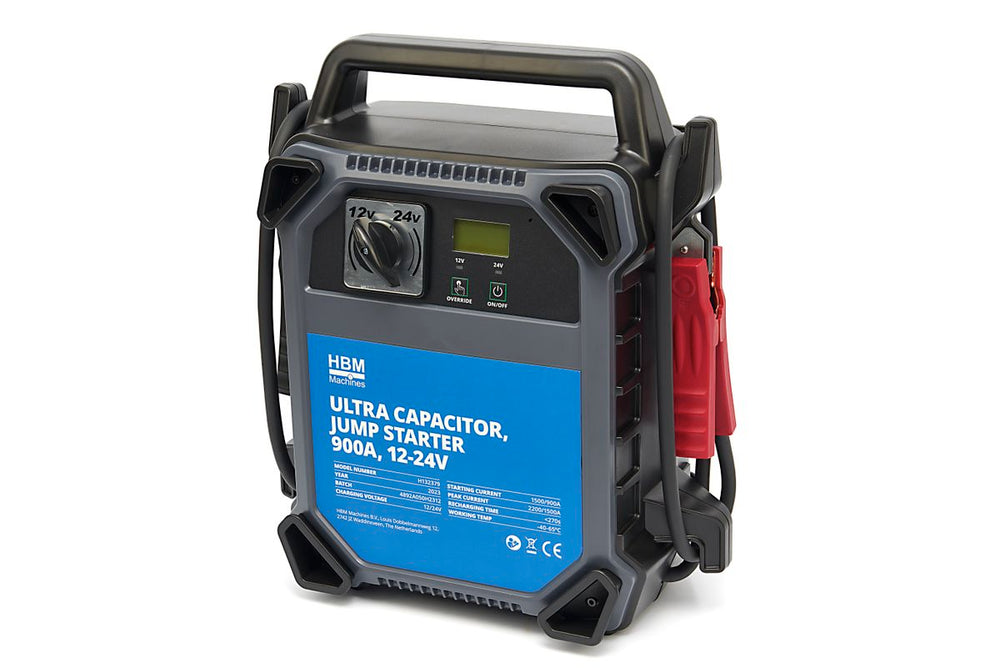 Arrancador de salto de súper condensador HBM, 900A, 12 - 24 Voltios nuevo — Nuevo