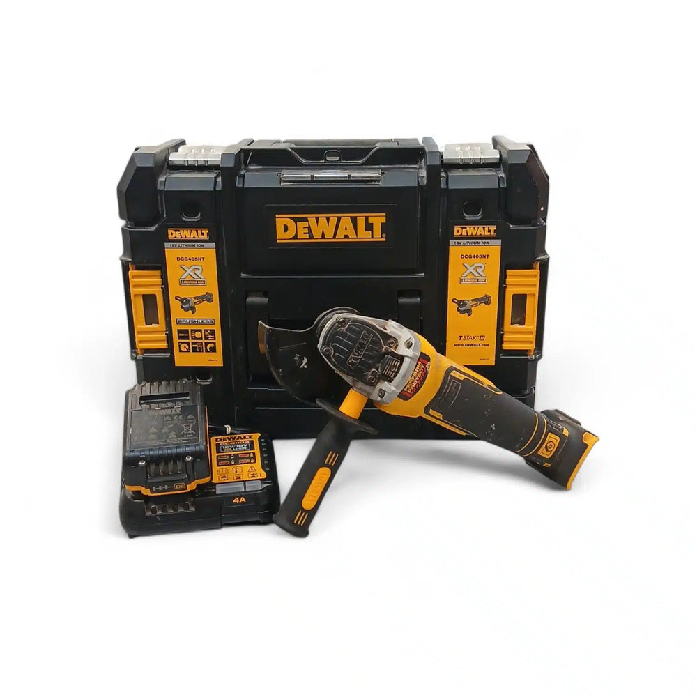 AMOLADORA A BATERIA DEWALT MOD. DCG405 + 1 BATEERIA + CARGADOR + MALETIN de segunda mano · Amoladoras — Como nuevo