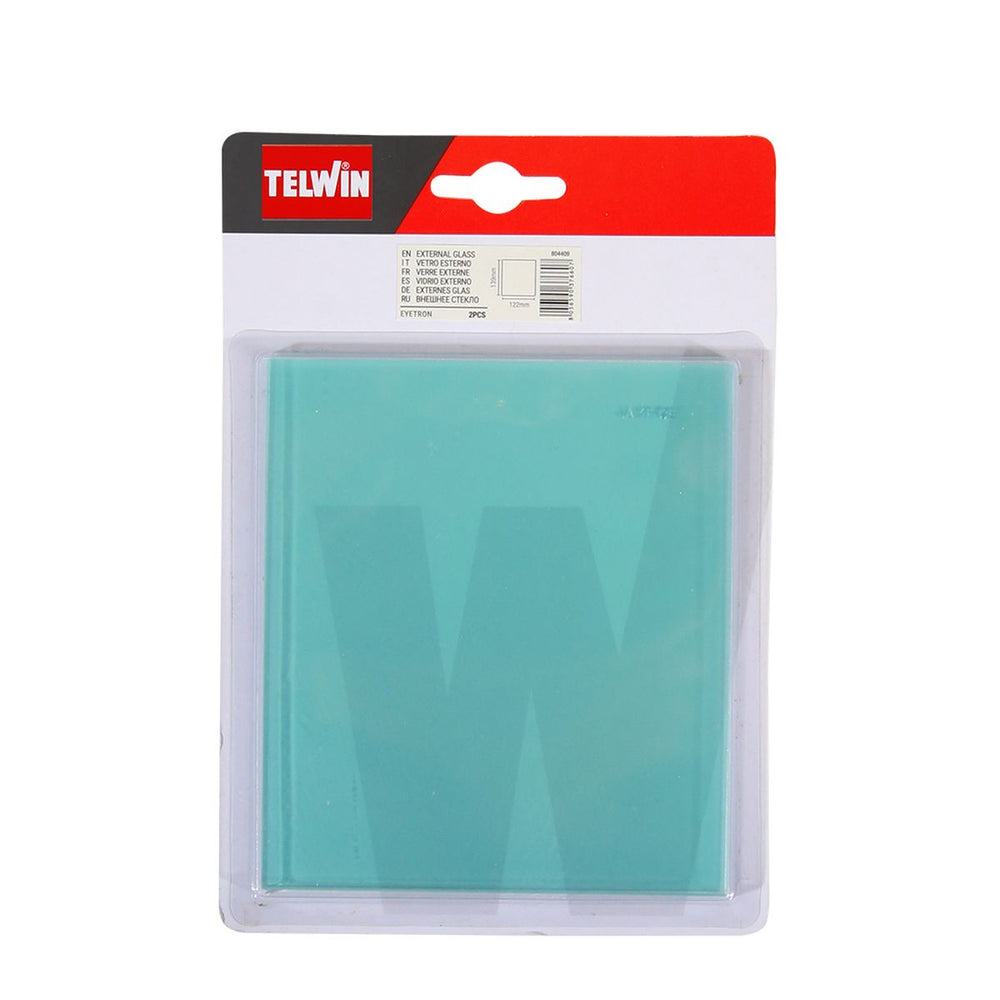 Telwin cristal protector exterior 122x139 mm, 2 unidades nuevo — Nuevo