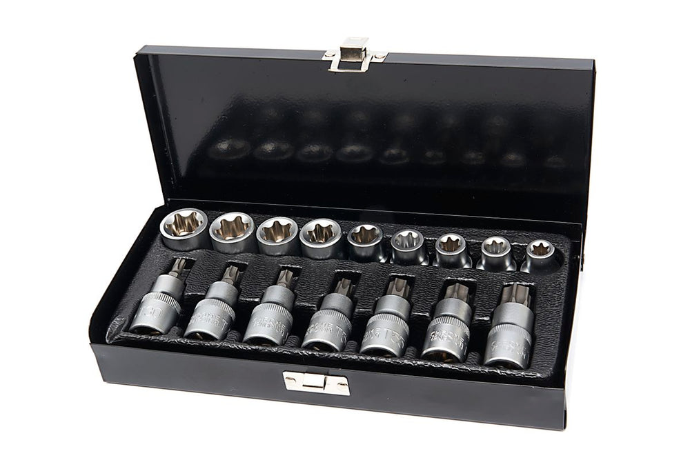 HBM Juego de vasos Torx internos y externos de 16 piezas 1/2" nuevo — Nuevo