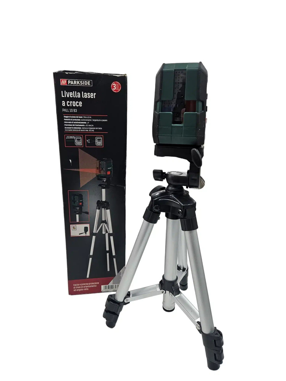 Parkside PKLL 10 B3 V3 Medidor Laser Verde Segunda Mano de segunda mano · Medición — Bueno