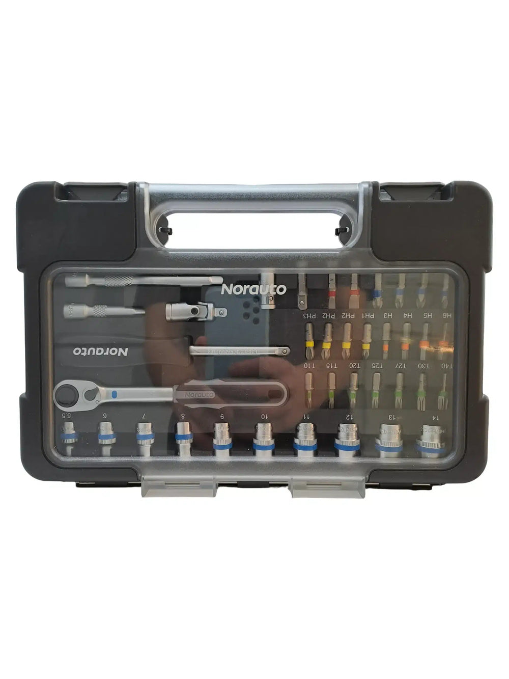 Norauto – Caja Llave de Trinquete + Llaves de Conectores X38 de segunda mano — Bueno