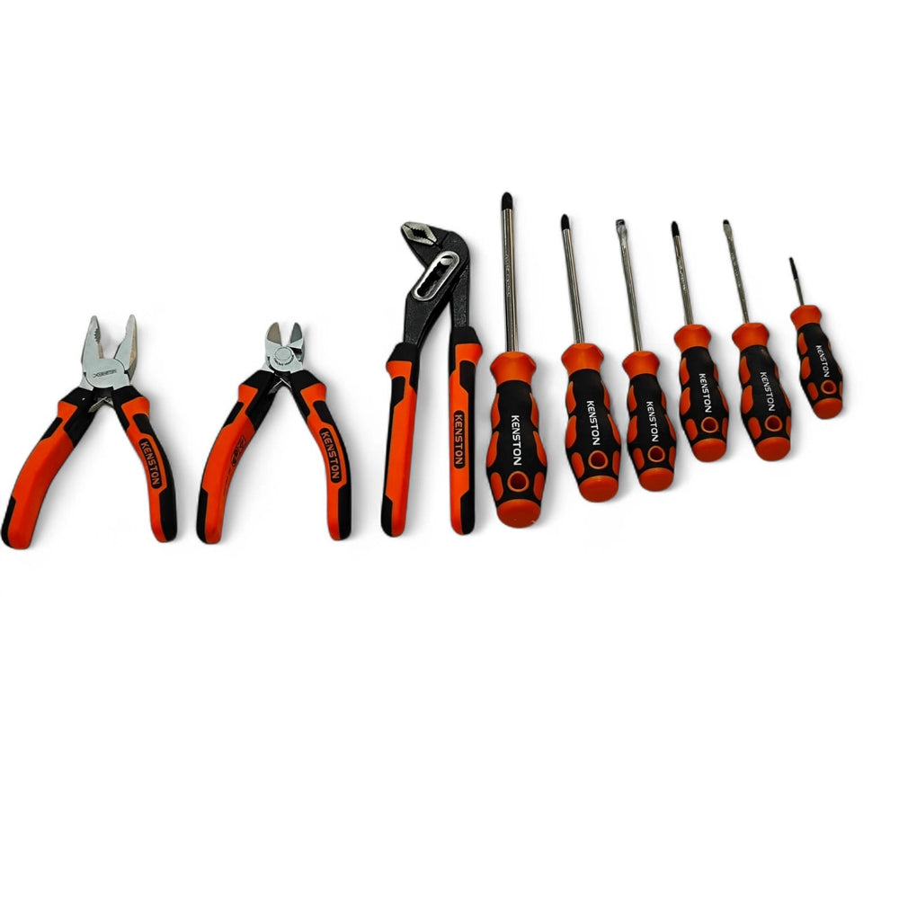 SET KENSTON DESTORNILLADORES Y ALICATES 9 PIEZAS de segunda mano — Bueno