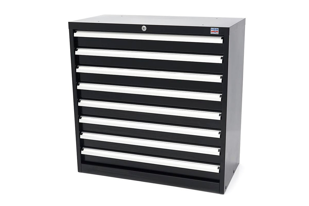 HBM 8 Cajones Armario de Herramientas Profesional 90 x 45 x 90 cm negro nuevo — Nuevo