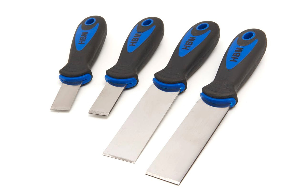 Conjunto de raspadores de juntas de acero inoxidable HBM de 4 piezas de 43 a 94 mm. nuevo — Nuevo