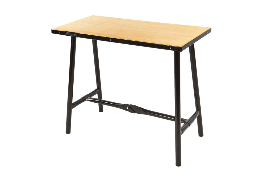 Mesa de trabajo plegable HBM de 100 cm de calidad pesada con superficie de madera Negra nuevo — Nuevo