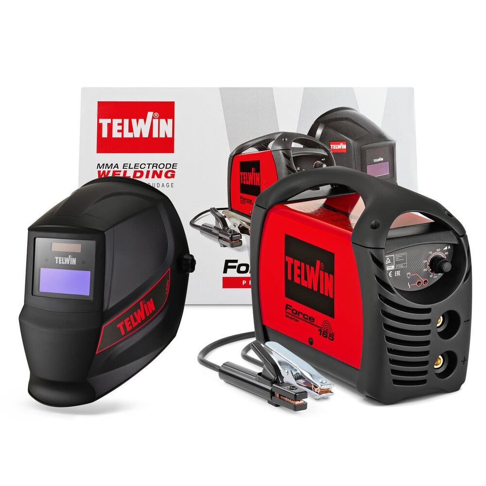 Telwin Force 165 230V Acx Inversor con casco de soldadura nuevo — Nuevo