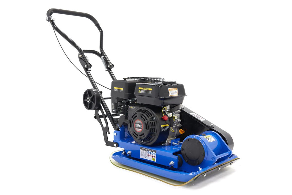 HBM 6,5 Hp / 196 Cc Placa vibratoria Incluye Conjunto de ruedas y Placa de protección para pavimentación 13000N nuevo — Nuevo