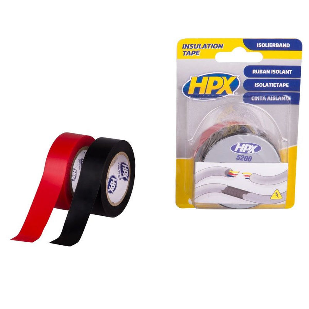 Cinta aislante de Pvc Hpx - negra + roja 19mm x 10m nuevo — Nuevo