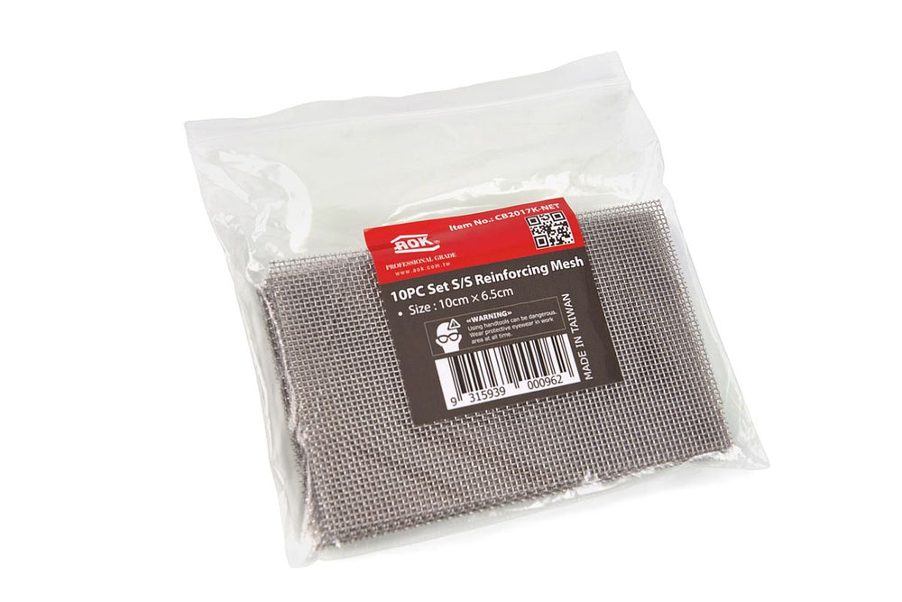 Aok Malla de refuerzo, adecuada para soldadura de plástico, 10 piezas 10 x 6,5 cm para el Aok Profesional soldadora de plástico nuevo — Nuevo
