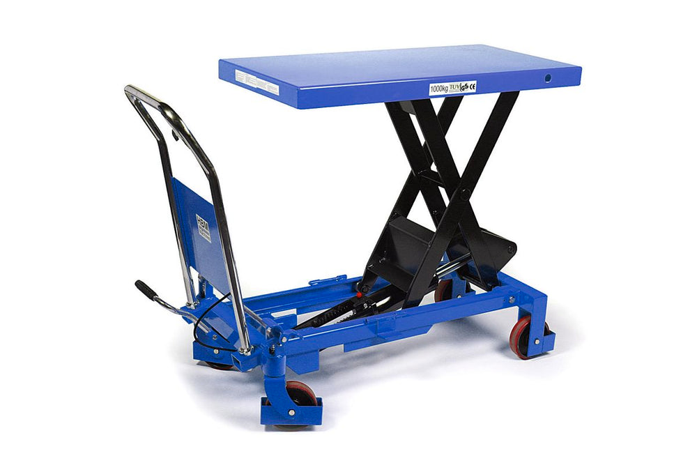 Mesa de trabajo móvil HBM / mesa de elevación 1000 kg azul nuevo — Nuevo