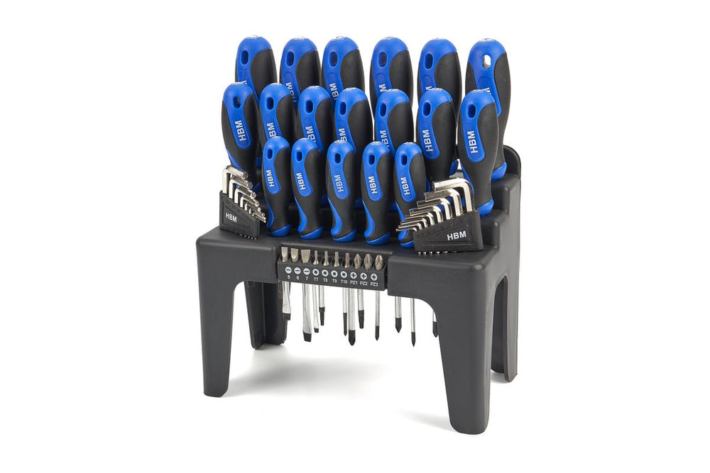 Juego de destornilladores de agarre suave HBM Profi de 44 piezas, juego de llaves Allen y juego de bits nuevo — Nuevo