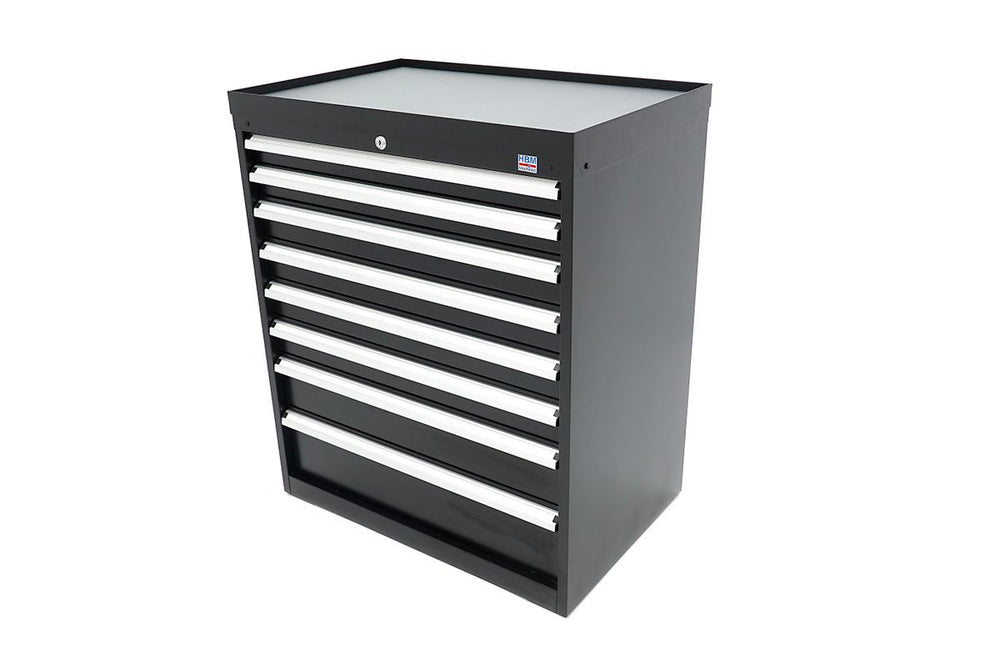 Armario de herramientas Profi HBM de 8 cajones 88 x 58 x 100 cm negro nuevo — Nuevo