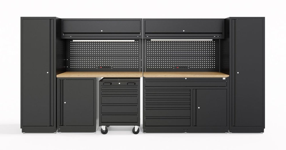 Sistema de taller modular HBM de 13 piezas, negro nuevo — Nuevo