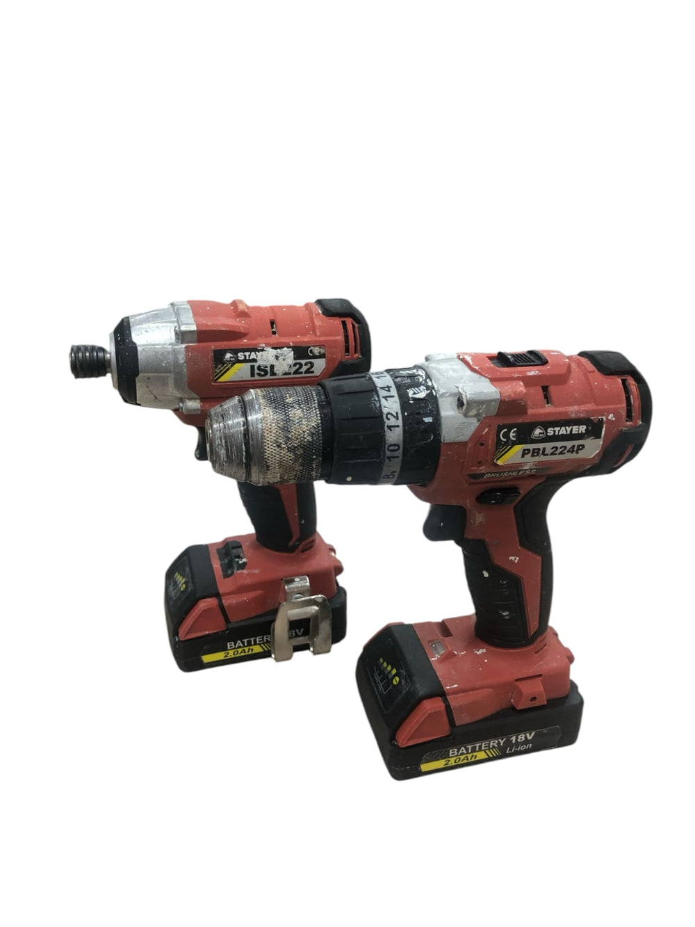 KIT DE TALADRO ATORNILLADOR Y TALADRO STAYER PBL224P-ISL222+4 BATERIAS+CARGADOR+ MALETIN de segunda mano · Taladros — Bueno