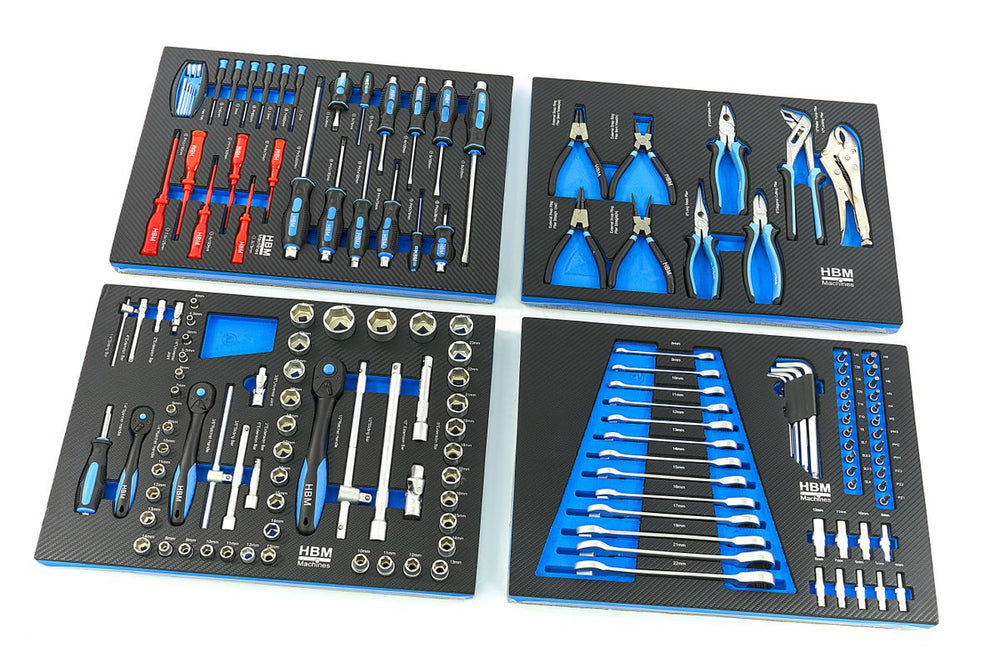 HBM 154 Piezas Premium de relleno para carro de herramientas - Azul nuevo — Nuevo