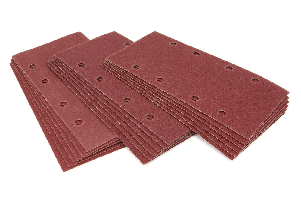 Papel de lija plano HBM 90x187 mm K60, K80, K120 18 piezas nuevo — Nuevo