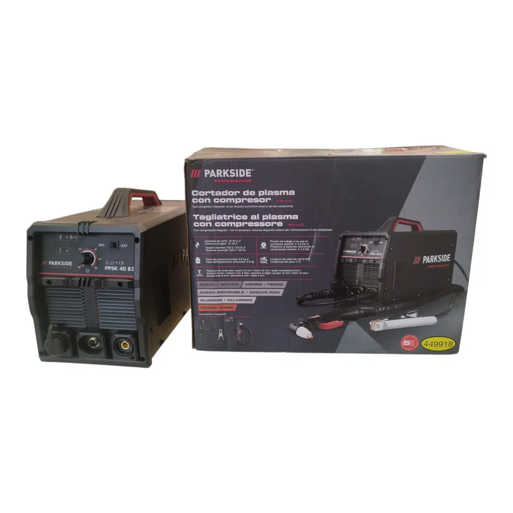 CORTADOR DE PLASMA CON COMPRESOR PARKSIDE PPSK 40 B2 + CAJA *A ESTRENAR* de segunda mano — Como nuevo
