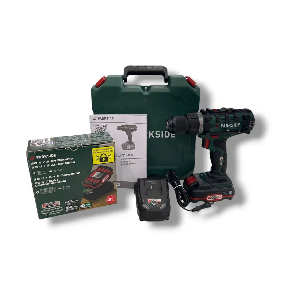 ATORNILLADORA PARKSIDE MOD. PABS 20-LI I9 + BATERIA 20V + CARGADOR de segunda mano · Atornilladores — Bueno
