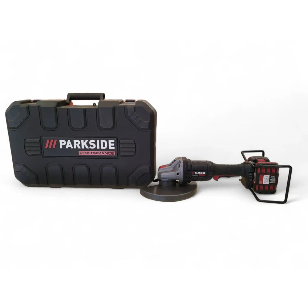 AMOLADORA PARKSIDE PERFORMANCE PWSAP 40-LI A1 + MALETÍN + CAJA+ 2BATERIAS + CARGADOR de segunda mano · Amoladoras — Bueno