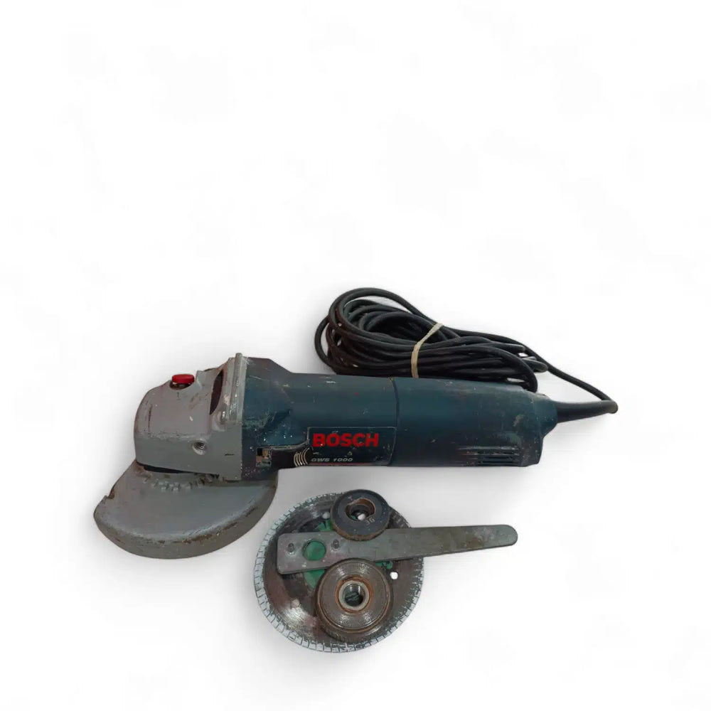 AMOLADORA BOSCH GWS 1000 + ACC + DISCO de segunda mano · Amoladoras — Bueno