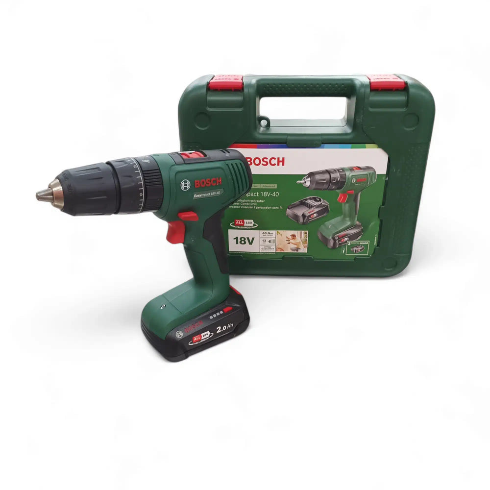 ATORNILLADOR BOSCH BOSCH EASYCOMPACT 18V-40 + 2 BATERIAS + CARGADOR + MALETIN de segunda mano · Atornilladores — Como nuevo