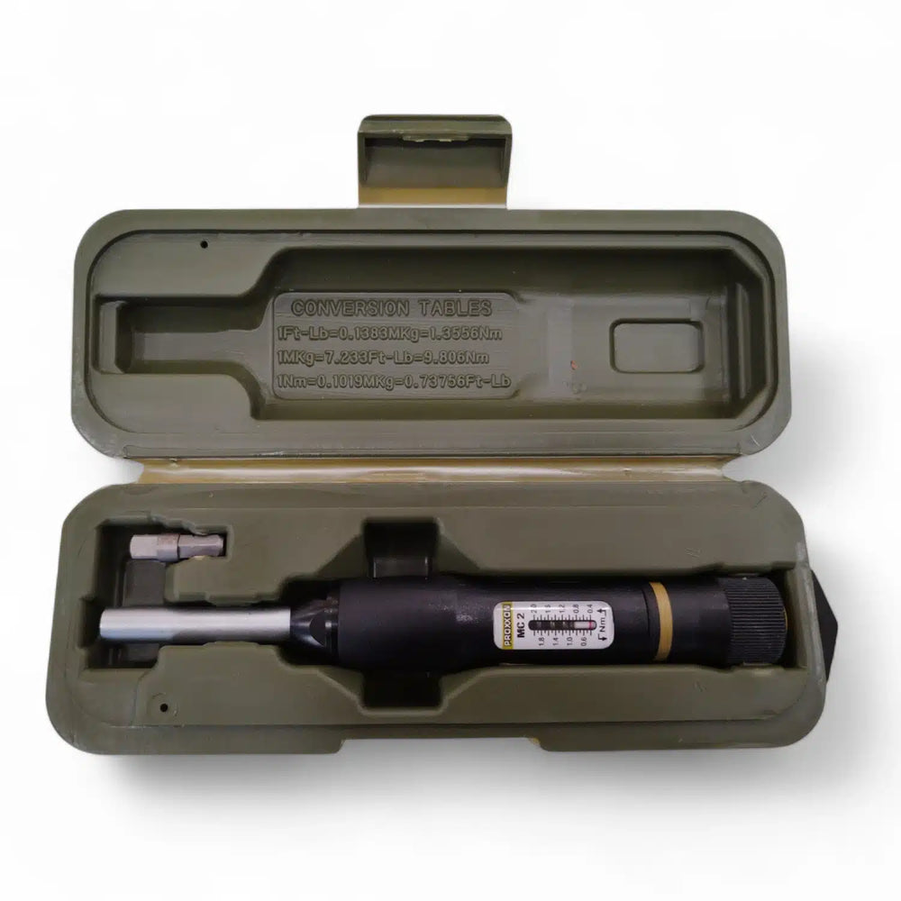 DESTORNILLADOR DINAMOMETRICO PROXXON MICROCLICK MC 2 + CAJA de segunda mano — Bueno