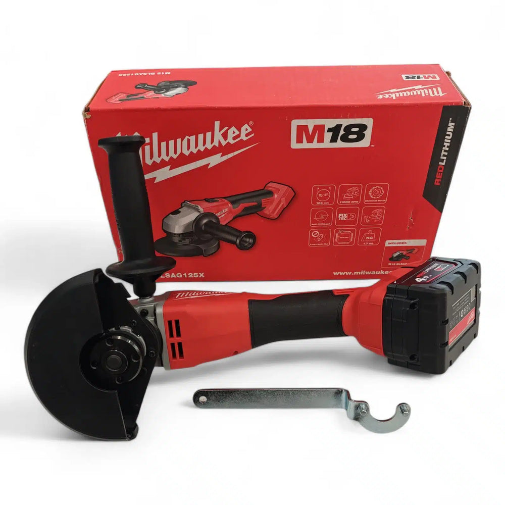 AMOLADORA MILWAUKEE M18 BLSAG125X + BATERIA A ESTRENAR de segunda mano · Amoladoras — Como nuevo