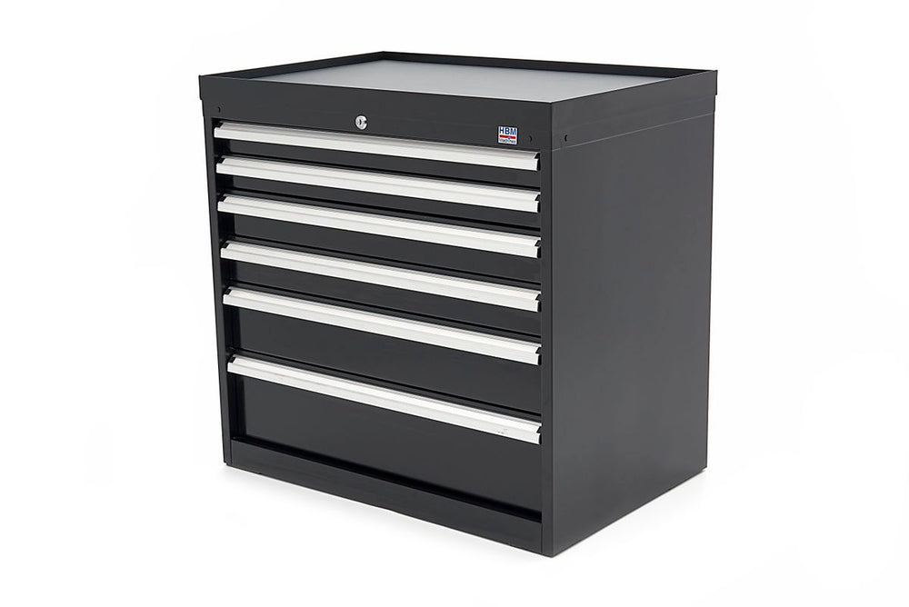 HBM 6 Cajones Armario de Herramientas 88 x 58 x 80 cm negro nuevo — Nuevo