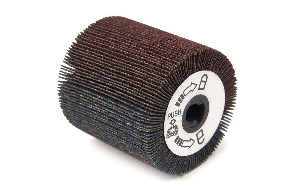 HBM Rollo de láminas abrasivas Ancho para la máquina satinadora HBM - Máquina de cepillos con cabezal basculante - 420 Vatios nuevo — Nuevo