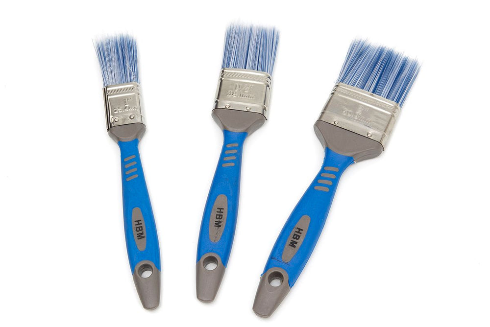 Conjunto de Brochas de Pintura Sintética de Alta Calidad de 3 Piezas HBM nuevo — Nuevo