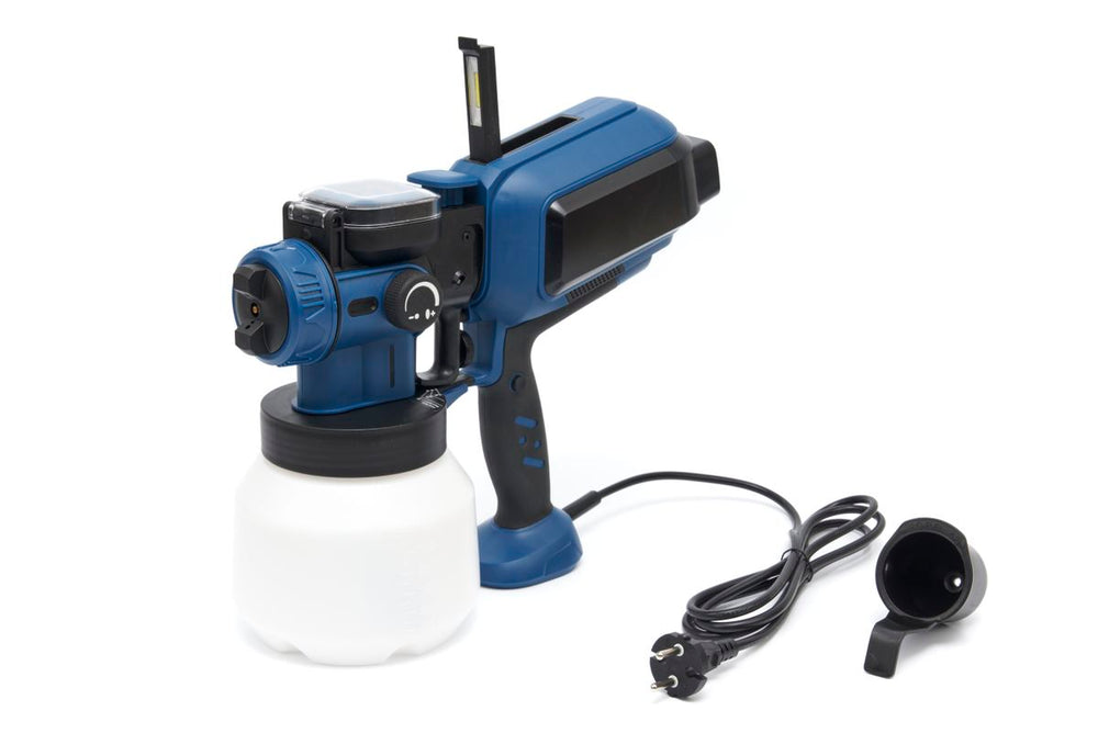 Pulverizador de pintura eléctrico HBM de 550 Watt, 1500 ml, con luz Led nuevo — Nuevo