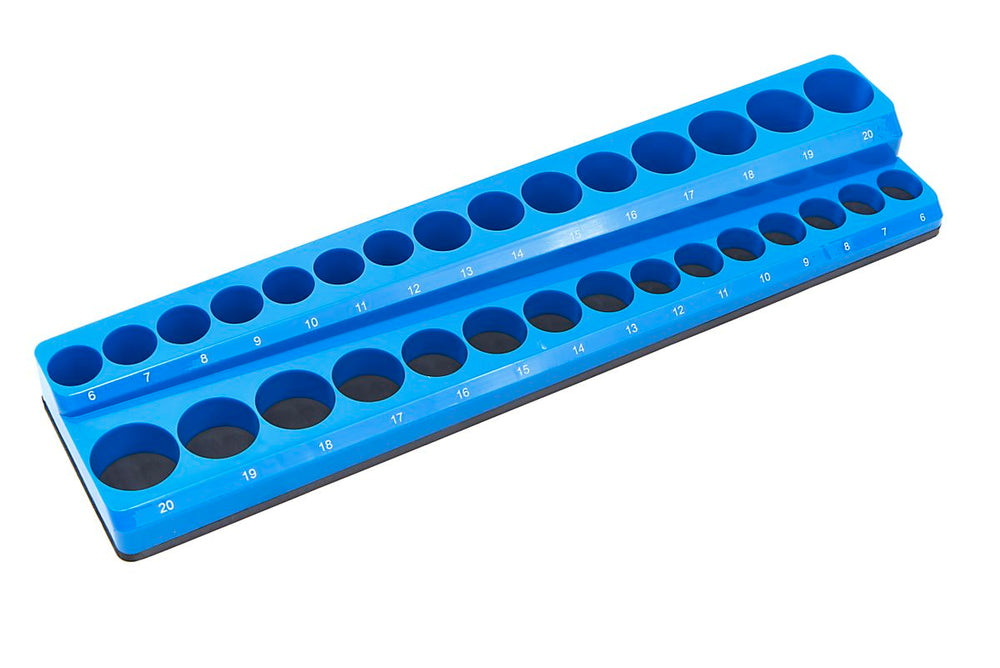 Soporte magnético HBM para 30 piezas de 3/8 pulgadas métricas, azul nuevo — Nuevo