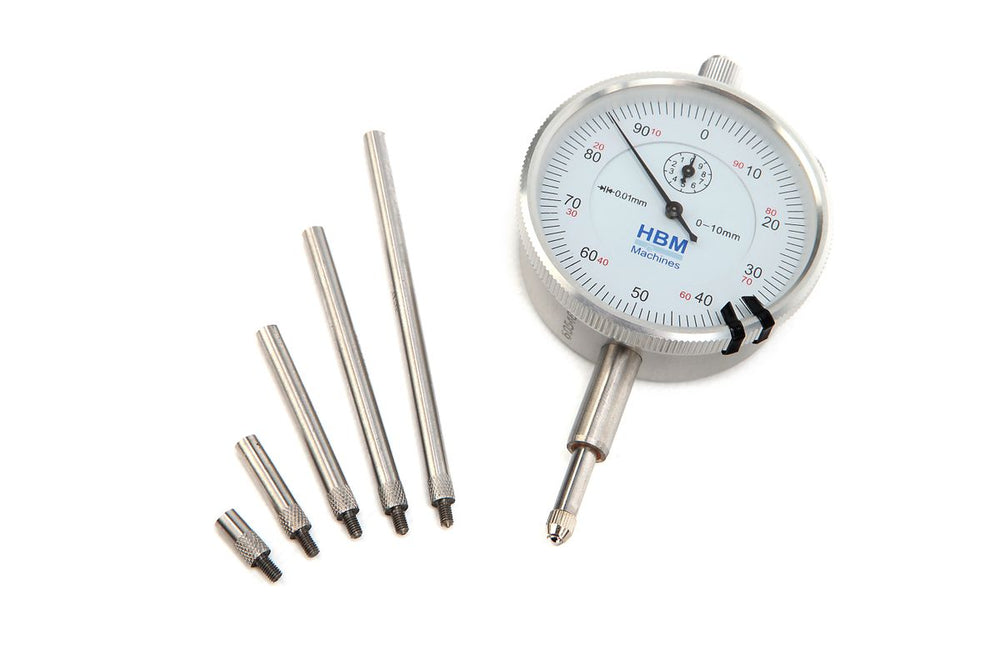 HBM 0,01 mm Carrera 10 mm Reloj de medición analógico Incluye 5 clavijas de extensión nuevo — Nuevo