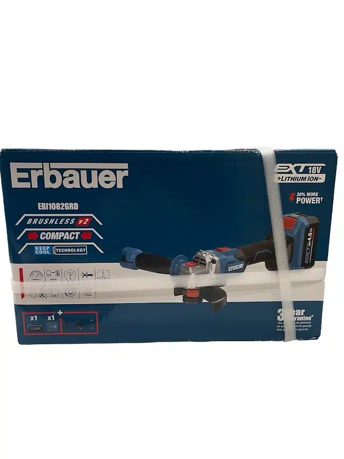 Erbauer ERI1082GRD Amoladora 18 V 1 Bateria 4.0ah Cargador de segunda mano · Amoladoras