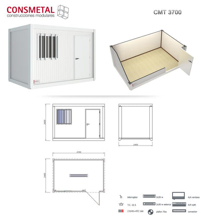Caseta 4 metros CMT 2A 3700