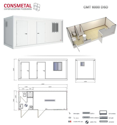 Caseta 6 metros CMT 2A 6000