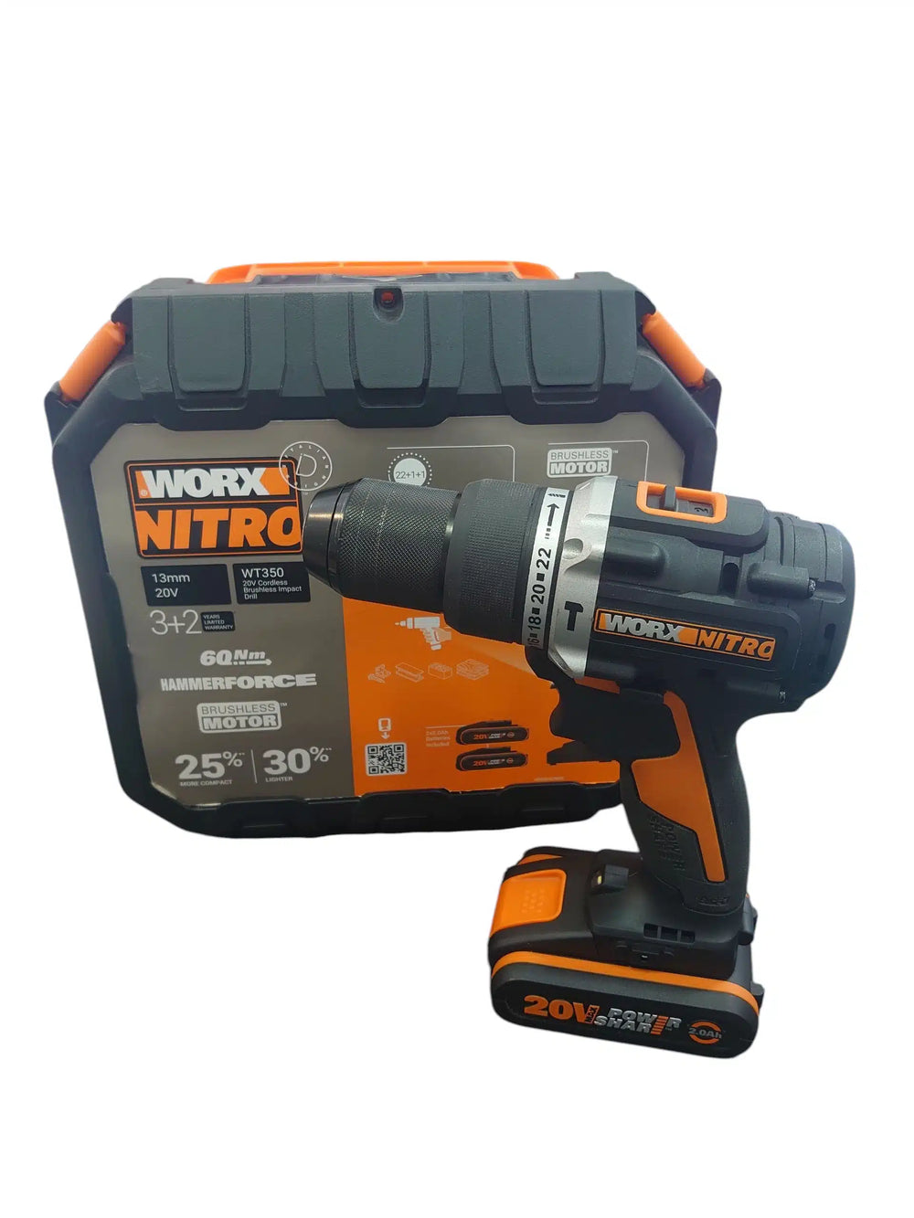 Worx WT350 Taladro Atornillador Naranja + 2 Baterías y Cargador Segunda Mano de segunda mano · Taladros — Bueno