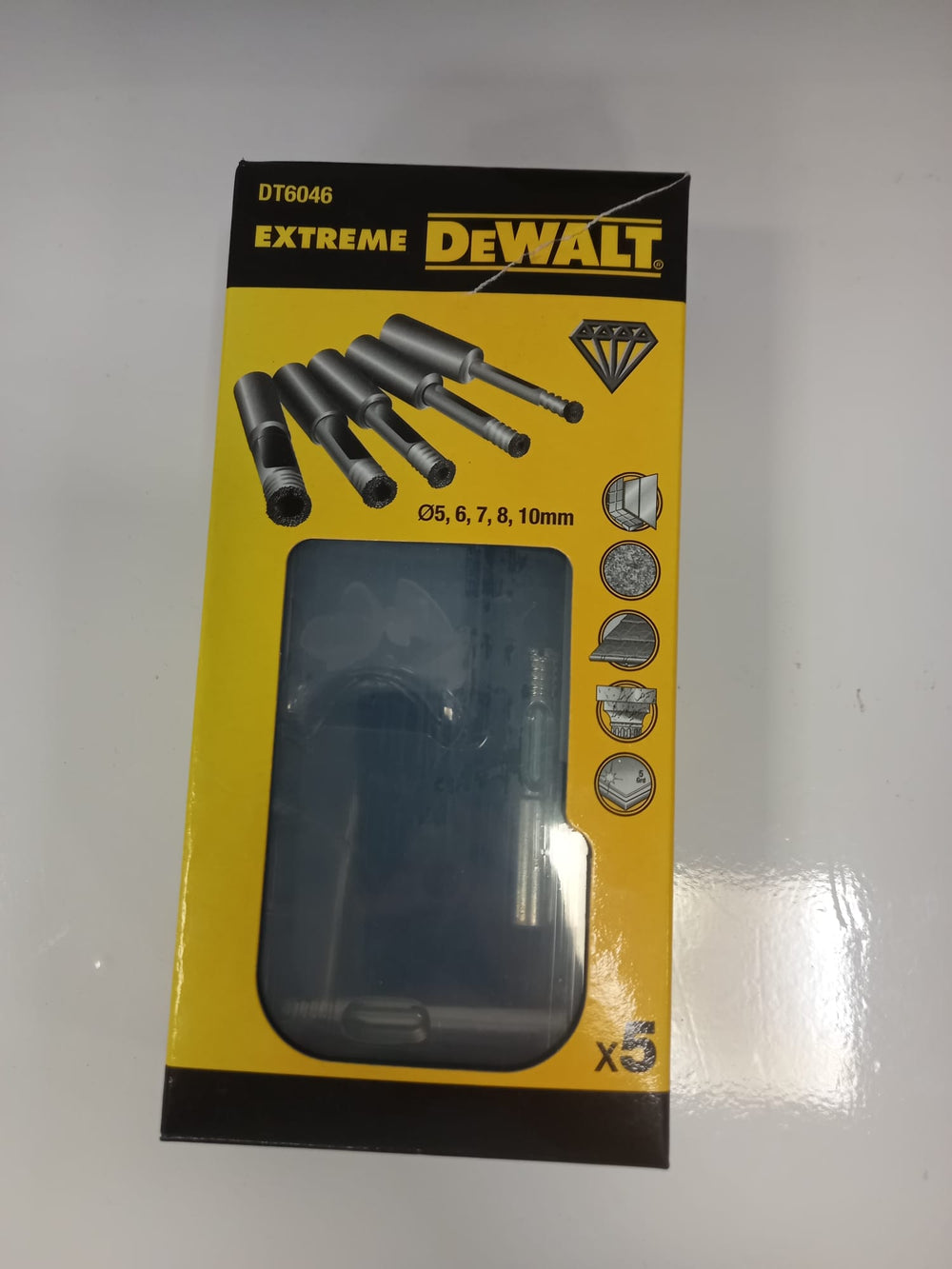 JUEGO 5 BROCAS DIAMANTE DEWALT DT6046 de segunda mano — Como nuevo