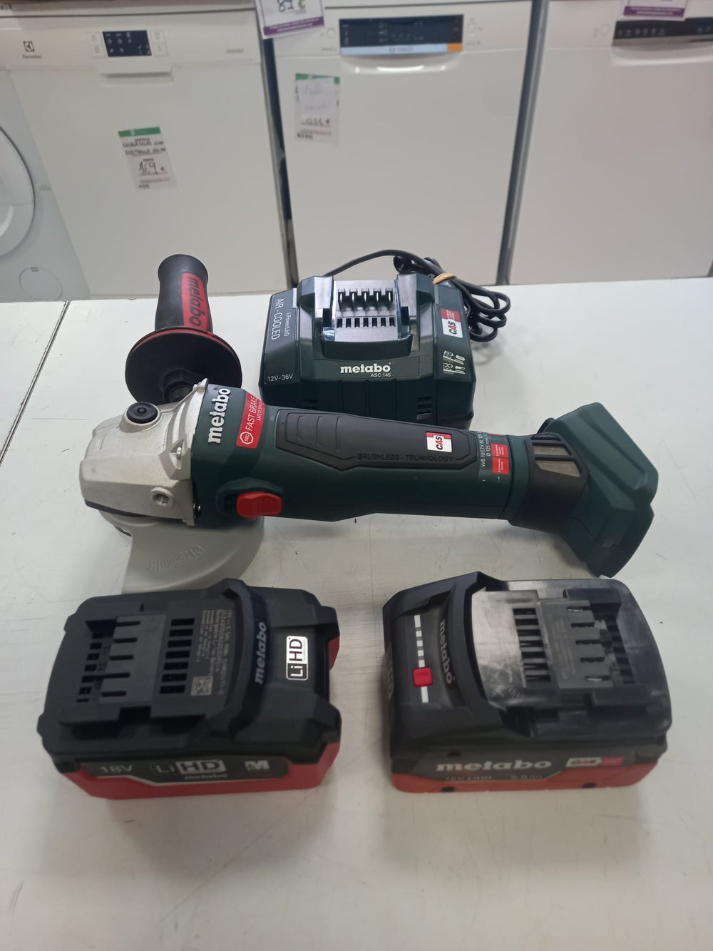 AMOLADORA METABO WB 18 LTX BL 125 + 2 BATERIAS 5AH + CARGADOR de segunda mano · Amoladoras — Como nuevo
