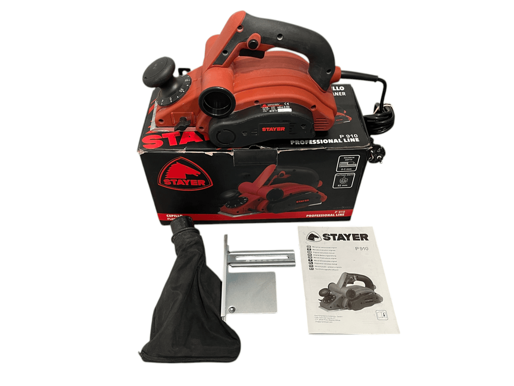 CEPILLO ELECTRICO STAYER P910 910W + CAJA de segunda mano — Bueno