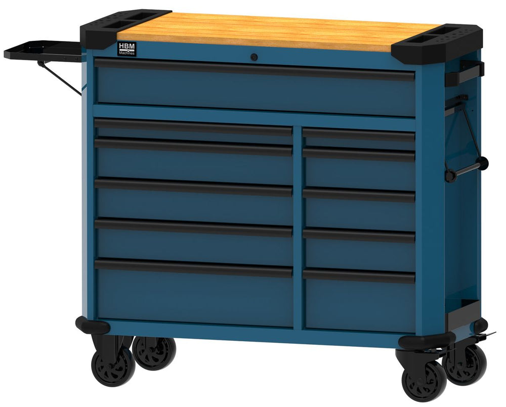 Carro de herramientas HBM de 11 cajones, 109 cm en azul nuevo — Nuevo