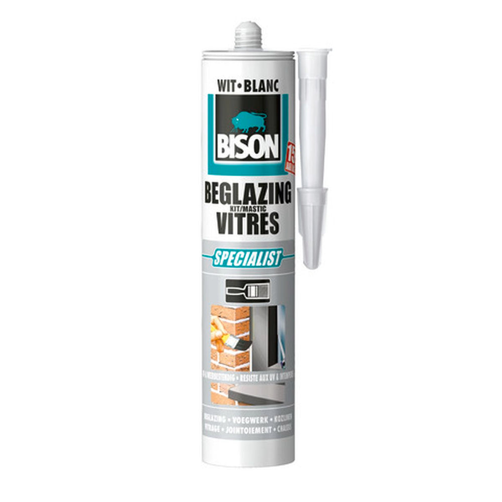 Sellador para acristalamiento Bison 290 ml tubo blanco nuevo — Nuevo