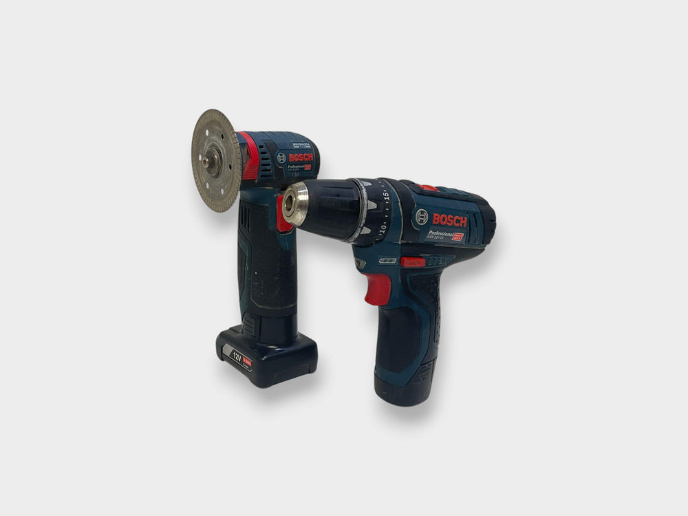 Kit Herramientas Variadas Bosch gws12v-76 + Gsr 12v15 de segunda mano · Kits de herramientas — Con uso