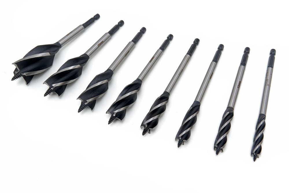 Juego de brocas de madera profesional de 8 piezas grandes con conexión Hex nuevo — Nuevo