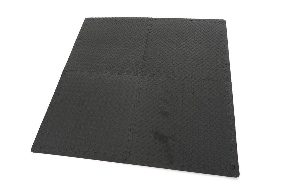 Set de baldosas HBM Eva para protección del suelo de 4 piezas, negro nuevo — Nuevo